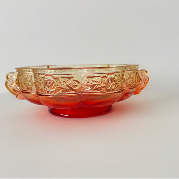 Vintage 70’s orange glass bowl